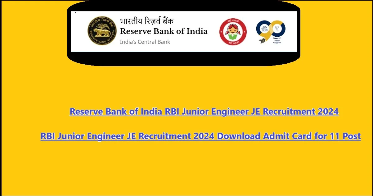 RBI Junior Engineer JE