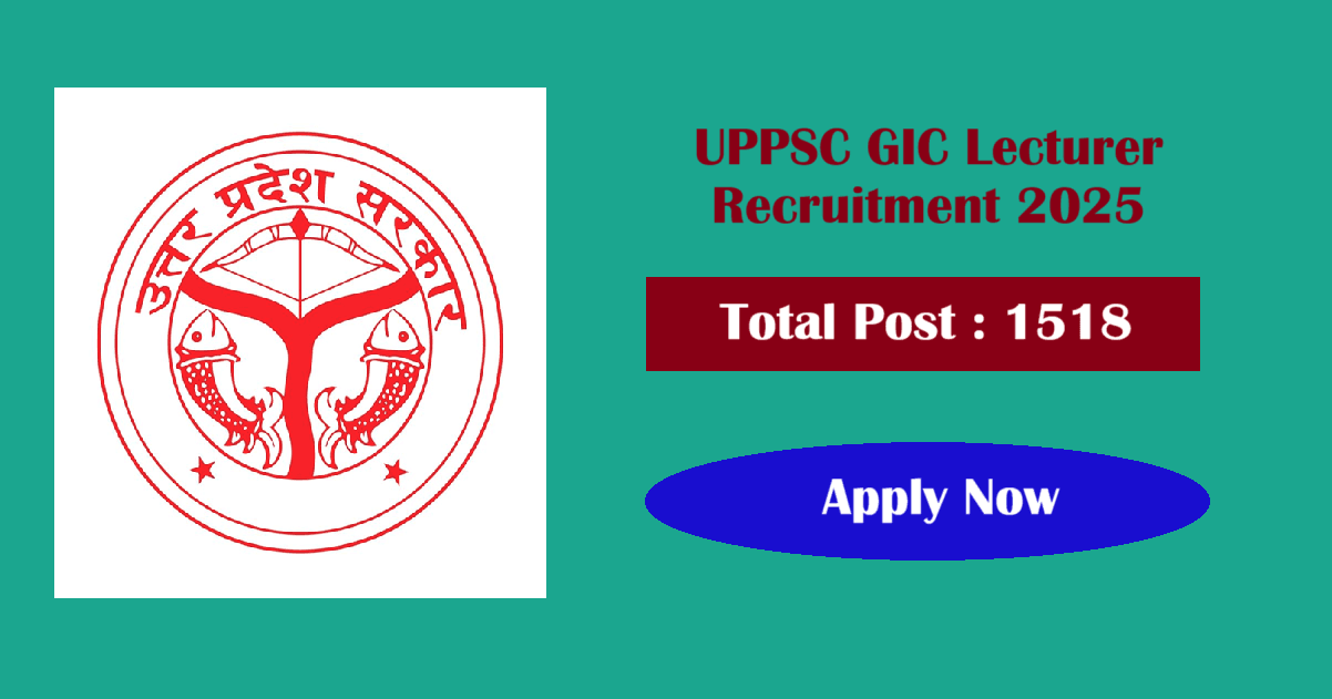 UPPSC GIC Lecturer Recruitment 2025