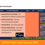 UPSSSC Inter Level Vacancy 2026