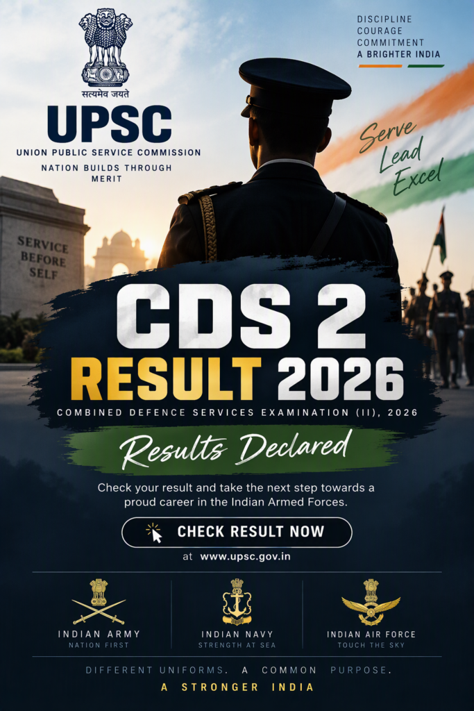 UPSC CDS 2 Result 2026
